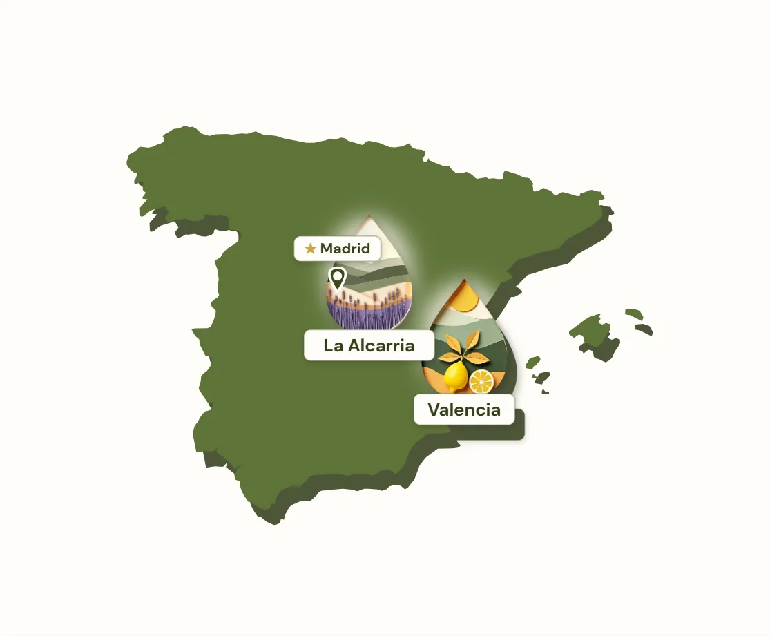 Herkunftskarte Spanien