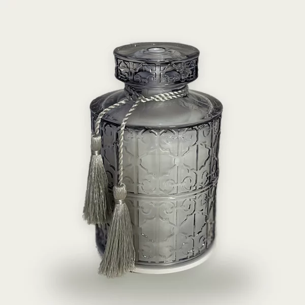 Aroma-Diffuser Grey Tassel Edition, Relief-Glas mit Quasten